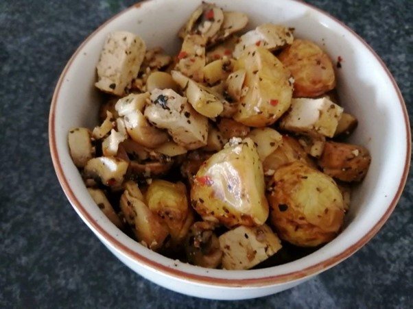 Mushroom and baked potato